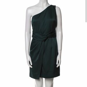 Ted Baker London One-Shoulder Dark Green Dress